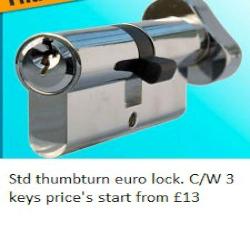 High Security British Standard Thumbturn Euro Lock